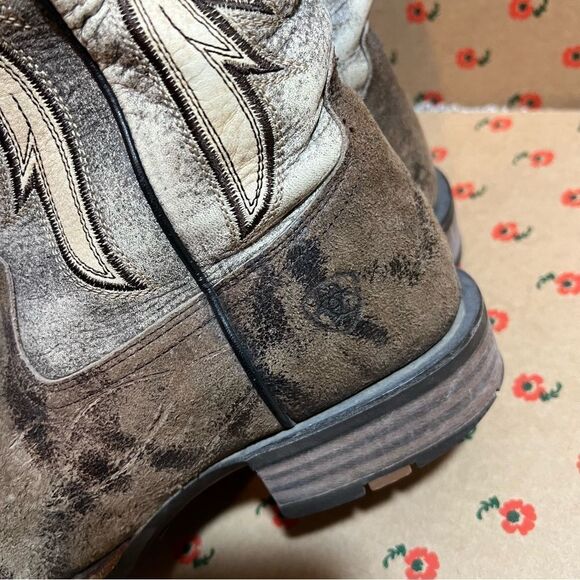 Ariat Men's Crosswire Worn Graphite Square Toe Boots Size 8D - Picture 9 of 13